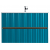 Тумба с раковиной Art&Max Elegant AM-ELEGANT-900-2C-SO-TM-LED с LED подсветкой бирюзовый матовый