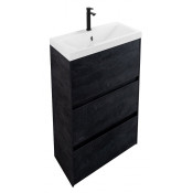 Тумба с раковиной Art&Max Family-M FAMILY-M-580-3C-PIA-HC/AM-LAV-580-MR-A hard coal