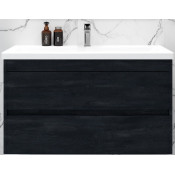 Тумба с раковиной Art&Max Family-M Family-M-900-2C-SO-HC/AM-LAV-900-MR-FА hard coal