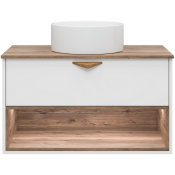 Тумба под раковину Brevita Bergen BER-07090-19-01-1Я 90 с подсветкой белый