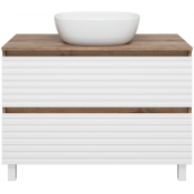 Тумба с раковиной Brevita Dakota УТ000015495 100 белый/дуб Галифакс олово