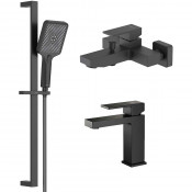 Комплект смесителей Aquatek Либра AQ1630MB черный матовый