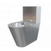 Унитаз напольный антивандальный Moeff ЛАЙТ MF-232 из нержавеющей стали с водяным баком