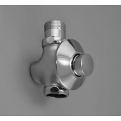 Кран смывной, нажимной (КРС) для чаши «Генуя», Наружный с прямым отводом на 1" 8490990