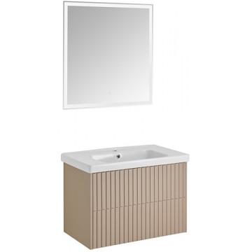 Комплект мебели для ванной ASB-Woodline Риола 1241102 80 капучино