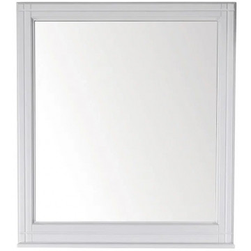 Зеркало ASB-Woodline Берта 10121 85x95 белый патина серебро
