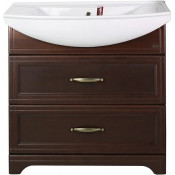 Тумба с раковиной ASB-Woodline Берта 10123/9118 85 антикварный орех