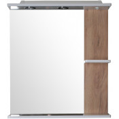 Зеркало АСБ-Мебель Альпина 11767 66.8x72 белый/натуральное дерево