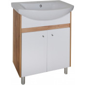 Тумба с раковиной АСБ-Мебель Альпина 11782/17561 70 белый/натуральное дерево