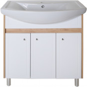 Тумба под раковину АСБ-Мебель Альпина 11783 80 белый/натуральное дерево