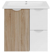 Тумба с раковиной АСБ-Мебель Лавре 12130/25955 60 белый/дуб бардолино