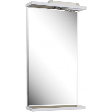 Зеркальный шкаф АСБ-Мебель Бари 10719 40 с подсветкой белый