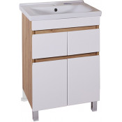 Тумба с раковиной АСБ-Мебель Марко 10738/22336 60-2.2 белый/дуб золотой