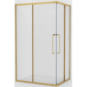 Душевой уголок Cezares Relax RELAX-304-AH-2-120/90-C-BORO 120x90 брашированное золото/прозрачное