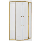 Душевой уголок Cezares Relax RELAX-304-R-2-90-C-BORO 90x90 брашированное золото/прозрачное