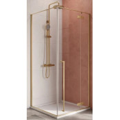 Душевой уголок Cezares Liner LINER-A-1-90-C-BORO-R 90x90 брашированное золото/прозрачное