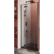 Душевая дверь Cezares Liner LINER-B-12-90-C-NERO-L 90 черный матовый/прозрачное