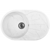 Мойка для кухни Wisent WА02-10 73.5x45.5 бело-серый мрамор
