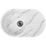 Мойка для кухни Wisent WА02-12 73.5x45.5 бело-черный мрамор