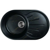 Мойка для кухни Wisent WА02-14 73.5x45.5 черно-золотой мрамор