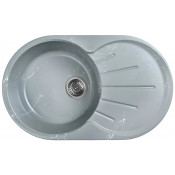 Мойка для кухни Wisent WА02-17 73.5x45.5 серо-белый мрамор