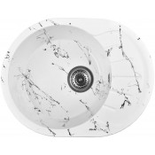 Мойка для кухни Wisent WА03-12 57x44 бело-черный мрамор