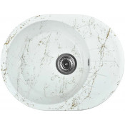Мойка для кухни Wisent WА03-13 57x44 бело-золотой мрамор