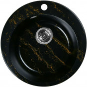 Мойка для кухни Wisent WА04-14 D49.5 черно-золотой мрамор