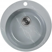 Мойка для кухни Wisent WА04-17 D49.5 серо-белый мрамор