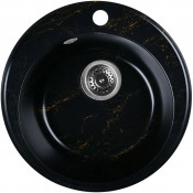 Мойка для кухни Wisent WА05-14 D47.5 черно-золотой мрамор