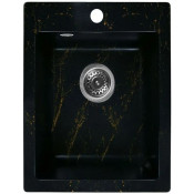Мойка для кухни Wisent WА10-14 41x48 черно-золотой мрамор
