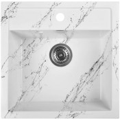 Мойка для кухни Wisent WА11-12 51x50.5 бело-черный мрамор