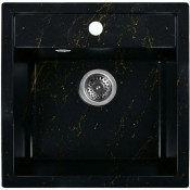 Мойка для кухни Wisent WА11-14 51x50.5 черно-золотой мрамор