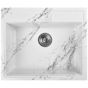 Мойка для кухни Wisent WА12-12 59.5x51.5 бело-черный мрамор
