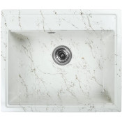 Мойка для кухни Wisent WА12-13 59.5x51.5 бело-золотой мрамор
