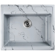 Мойка для кухни Wisent WА12-16 59.5x51.5 серо-черный мрамор