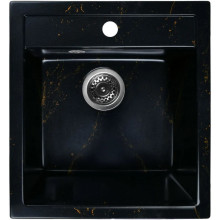 Мойка для кухни Wisent WА45-14 45x50 черно-золотой мрамор