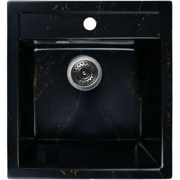 Мойка для кухни Wisent WА45-14 45x50 черно-золотой мрамор