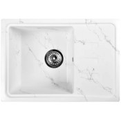 Мойка для кухни Wisent WB15-10 62x43.5 бело-серый мрамор