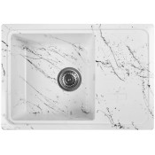 Мойка для кухни Wisent WB15-12 62x43.5 бело-черный мрамор