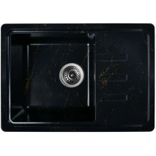 Мойка для кухни Wisent WB15-14 62x43.5 черно-золотой мрамор
