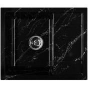 Мойка для кухни Wisent WВ19-11 59.5x49.5 черно-белый мрамор