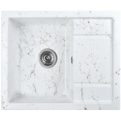 Мойка для кухни Wisent WВ19-13 59.5x49.5 бело-золотой мрамор
