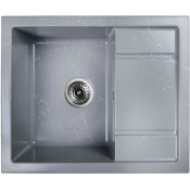 Мойка для кухни Wisent WВ19-17 59.5x49.5 серо-белый мрамор