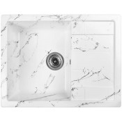 Мойка для кухни Wisent WВ22-12 65x50 бело-черный мрамор