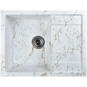 Мойка для кухни Wisent WВ22-13 65x50 бело-золотой мрамор