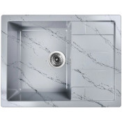 Мойка для кухни Wisent WВ22-16 65x50 серо-черный мрамор