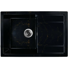 Мойка для кухни Wisent WВ27-14 76x51 черно-золотой мрамор