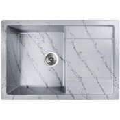 Мойка для кухни Wisent WВ27-16 76x51 серо-черный мрамор