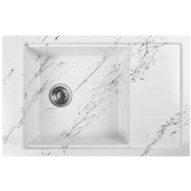 Мойка для кухни Wisent WВ28-12 78x51 бело-черный мрамор